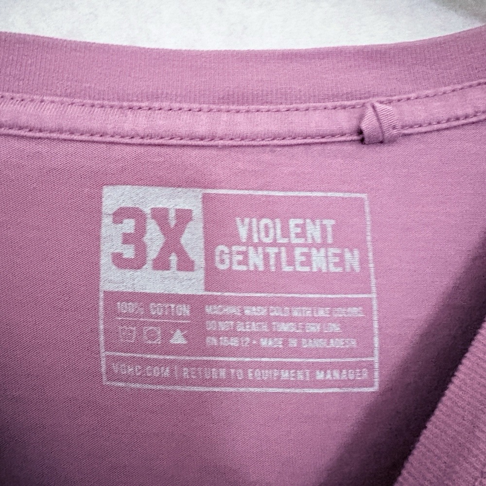 Violent Gentleman Hockey Club Shirt Mens 3XL Purple Foolish Mortals Athlete Gym - Picture 6 of 6